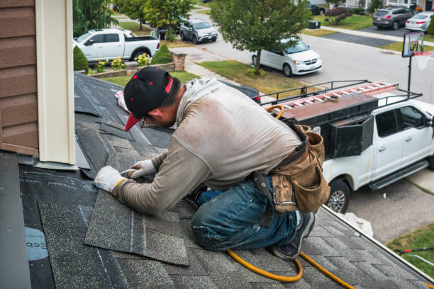 Professional Roofing technician working in Toulon, IL